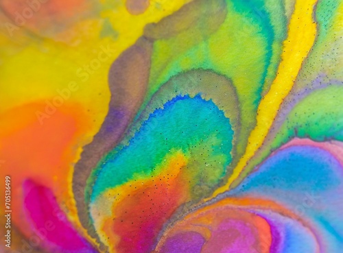 Multicolored psychedelic watercolor background