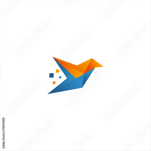 bird tech logo, digital bird logo template Free Download bird tech logo, digital bird logo template - GFXLoad