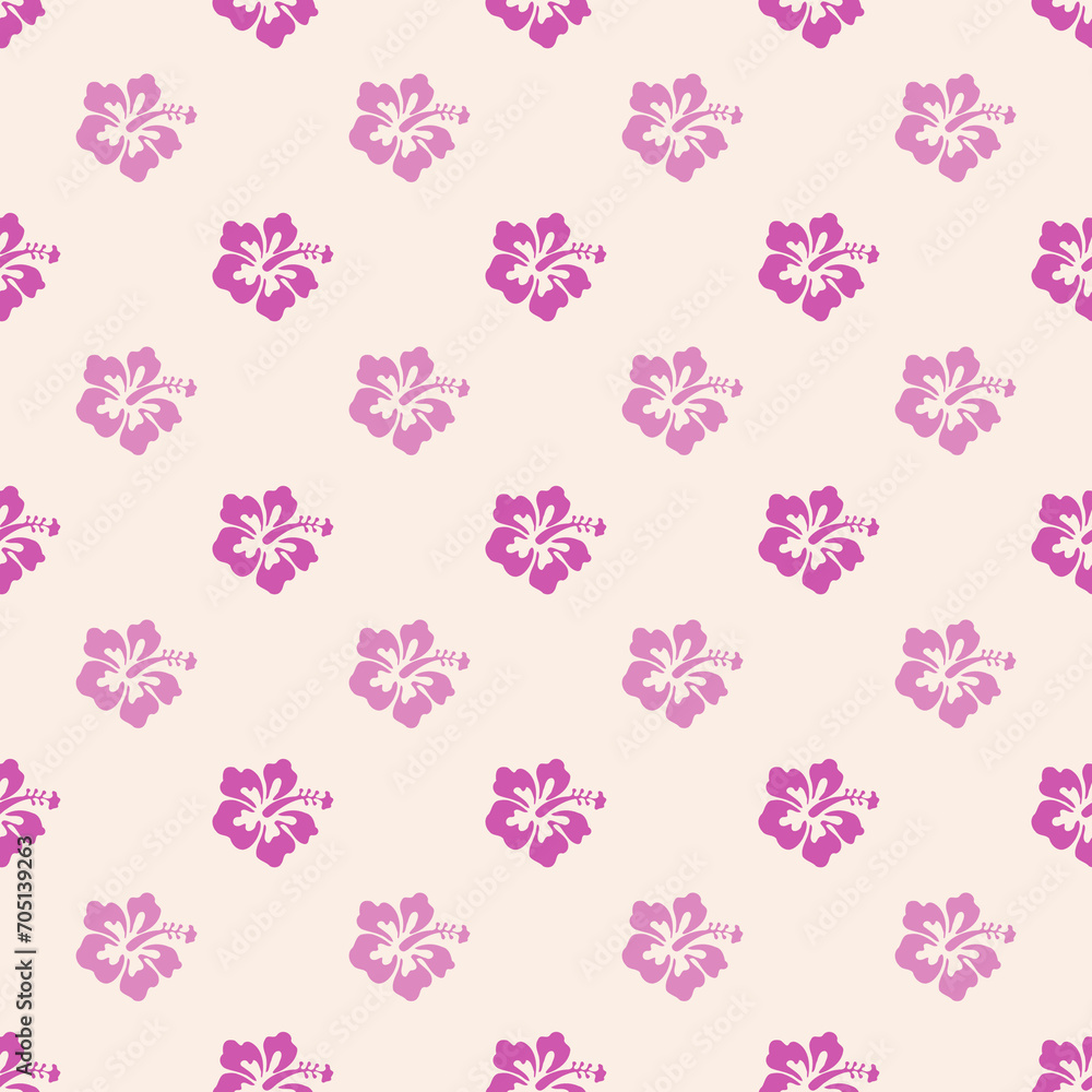 Pink Hawaiian Flowers Aloha Seamless Background Pattern Pink Hawaiian Flowers Aloha Seamless Background Pattern