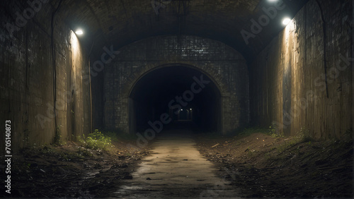 dark and scary tunnel photo