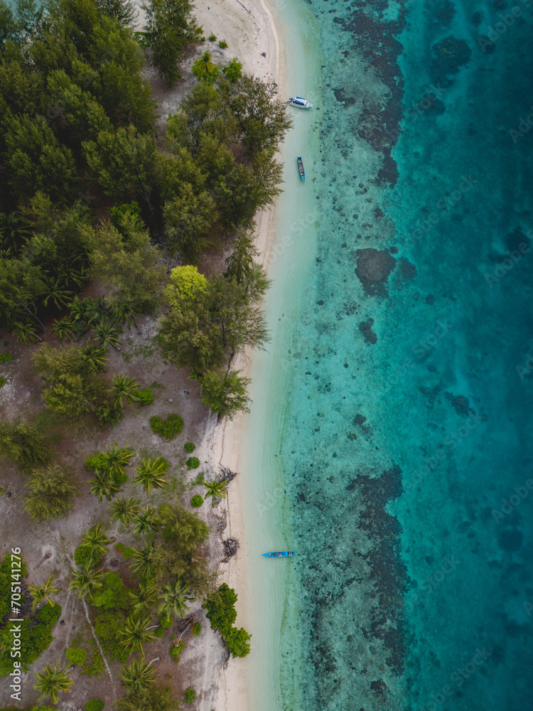 Beautiful Latuani Island in West Seram Regency, Maluku, Indonesia