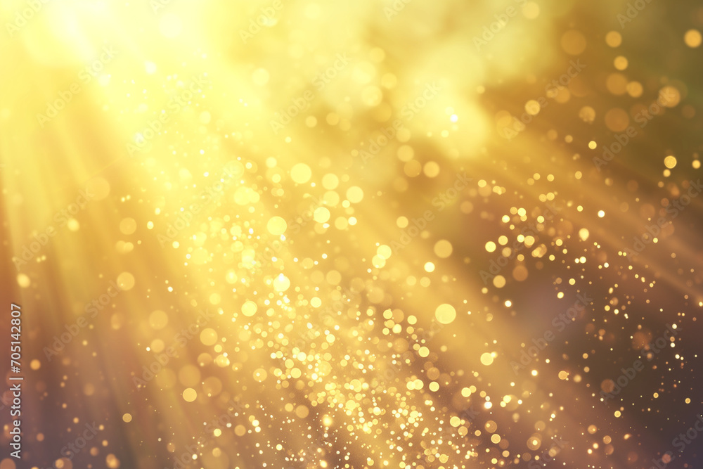 Obraz premium 光、イルミネーション、壁紙、背景素材、金色、キラキラ