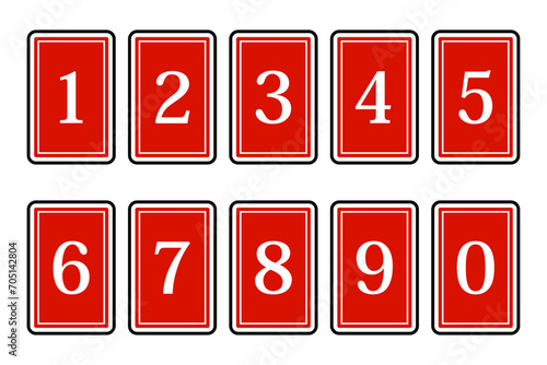 0から9の数字の書かれたカード