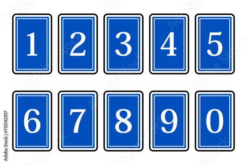 0から9の数字の書かれたカード