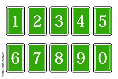 0から9の数字の書かれたカード