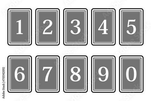 0から9の数字の書かれたカード