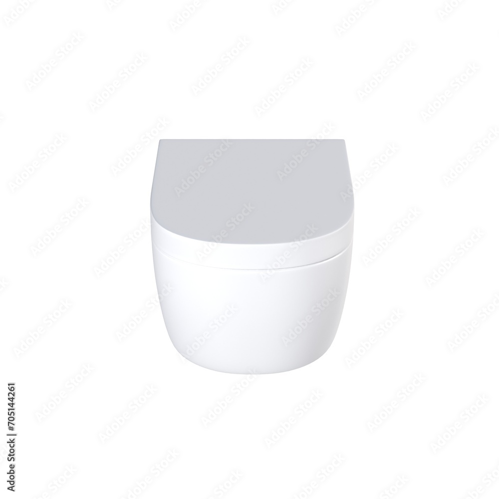 Lavatory pan isolated on a white background, bidet, 3D illustration, and CG render Lavatory pan isolated on a white background, bidet, 3D illustration, and CG render
