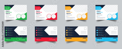 Modern Creative Corporate Post Card Template, Vector Template for Opening Invitation Editable, Professional Business Postcard Design, Event Card Design, Invitation Design, Direct Mail EDDM Template