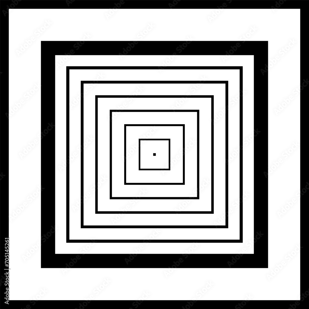 Abstract Geometric Square Lines Pattern. Black and White Background. Abstract Geometric Square Lines Pattern. Black and White Background.