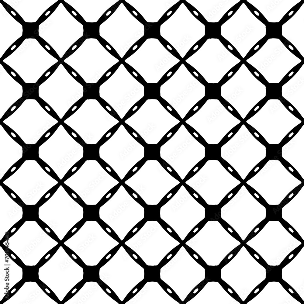 Naklejka premium Monochrome pattern, Abstract texture for fabric print, card, table cloth, furniture, banner, cover, invitation, decoration, wrapping.seamless repeating pattern.Black colMonochrome pattern, Abstracor.
