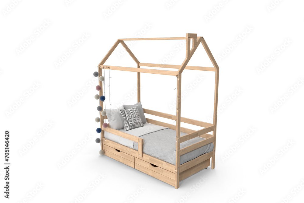 bed with pillows modern 3d bed on a white surface bed with pillows modern 3d bed on a white surface