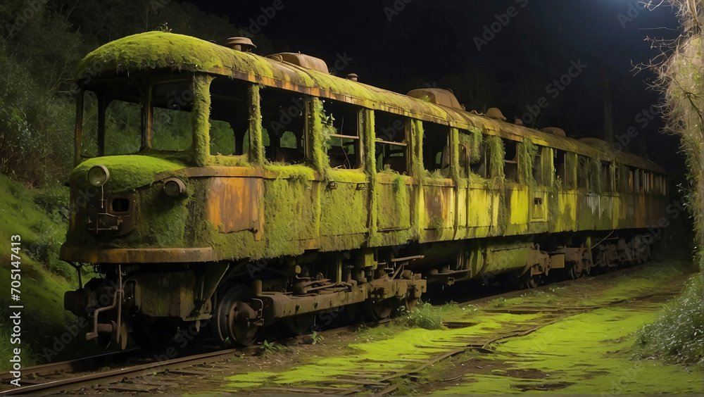 Obraz premium old and mossy train