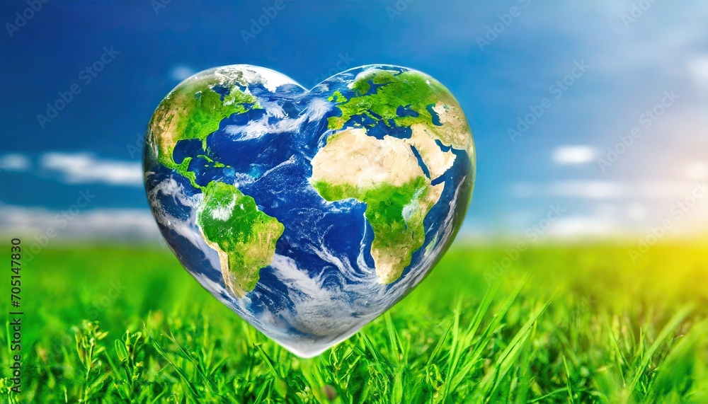 Planet Earth in the shape of a heart Planet Earth in the shape of a heart