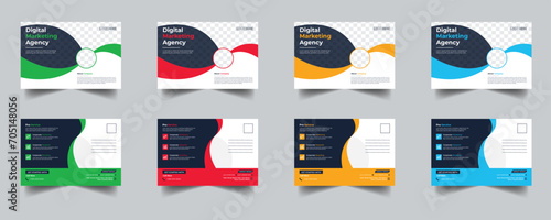 Modern Creative Corporate Post Card Template, Vector Template for Opening Invitation Editable, Professional Business Postcard Design, Event Card Design, Invitation Design, Direct Mail EDDM Template