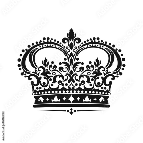 king crown silhouette vector