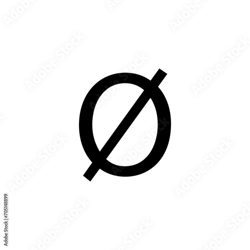 null set icon vector illustration eps