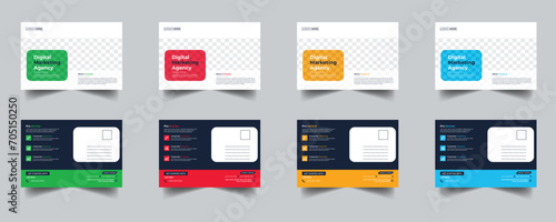 Modern Creative Corporate Post Card Template, Vector Template for Opening Invitation Editable, Professional Business Postcard Design, Event Card Design, Invitation Design, Direct Mail EDDM Template