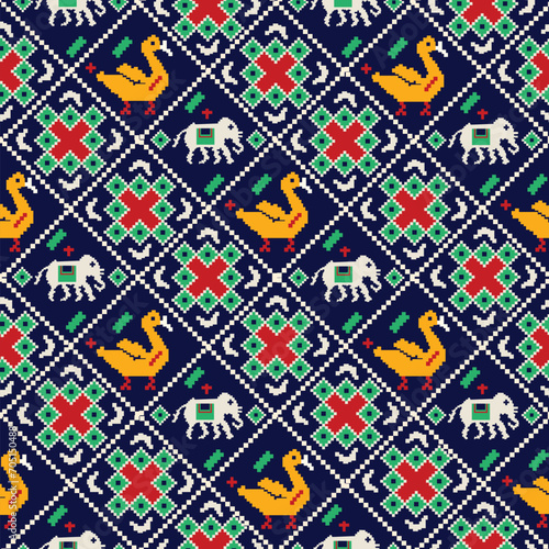 Patola seamless pattern illustration