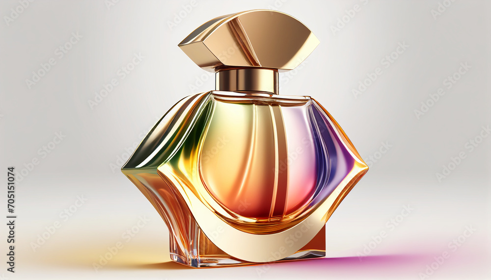 An isolated image of a perfume bottle on a white background An isolated image of a perfume bottle on a white background