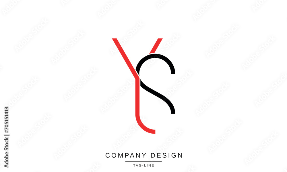 Obraz premium SY, YS, Abstract Letters Logo Monogram