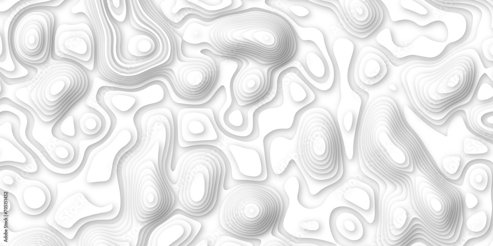 Topographic map in contour line Geography relief. Abstract lines background. Vector illustration, Topo contour map on white background. contour lines vector map seamless pattern