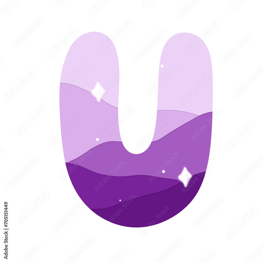 Alphabet letter U Alphabet letter U