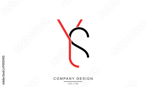 SY  YS  Abstract Letters Logo Monogram