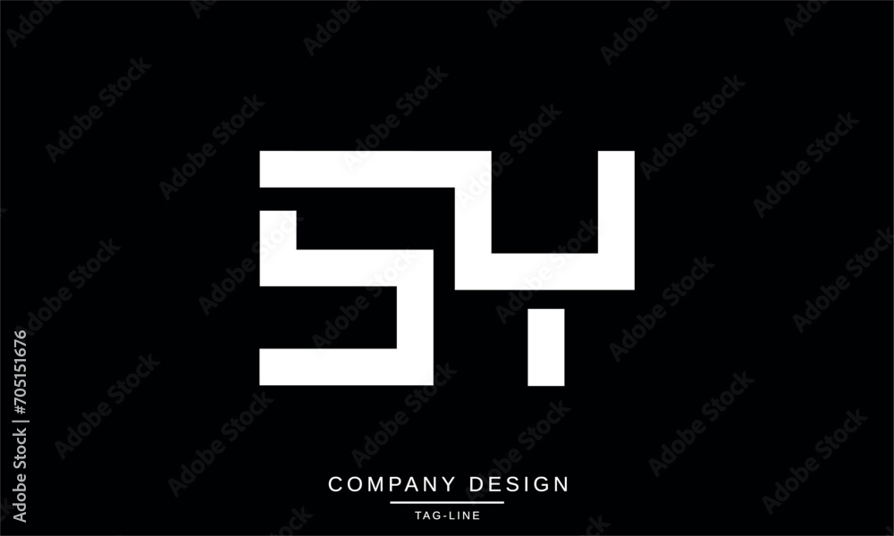 SY, YS, Abstract Letters Logo Monogram SY, YS, Abstract Letters Logo Monogram