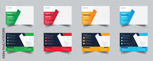 Modern Creative Corporate Post Card Template, Vector Template for Opening Invitation Editable, Professional Business Postcard Design, Event Card Design, Invitation Design, Direct Mail EDDM Template