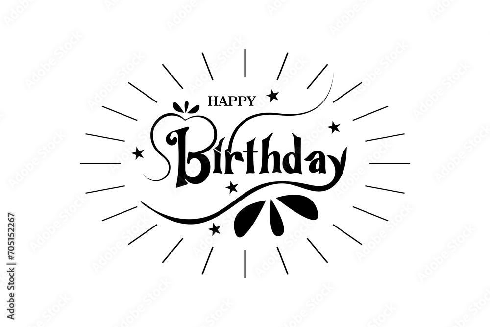 Happy Birthday Lettering Text Design Banner. Typography With Vector Illustration. Greeting Gift Poster and Card ,EPS Vector Template.
Happy Birthday Lettering Text Design Banner. Typography With Vector Illustration. Greeting Gift Poster and Card ,EPS Vector Template.