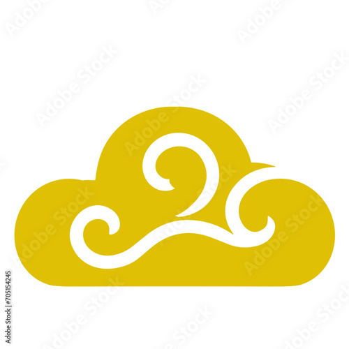 oriental chinese cloud flat design