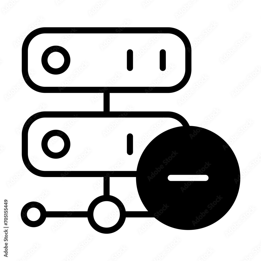 Remove Server solid glyph icon Remove Server solid glyph icon