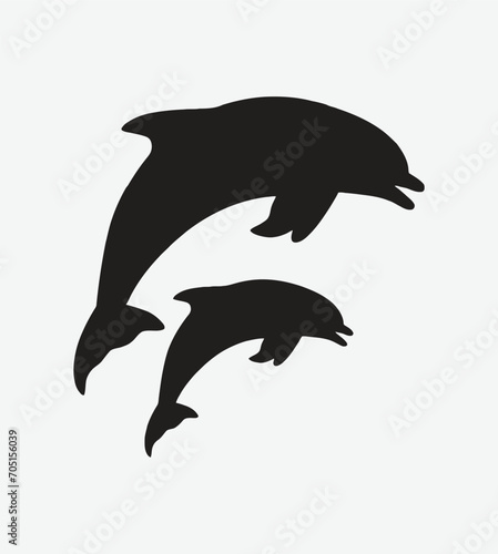 Fishing hobby logo template in black Fish hunter.
