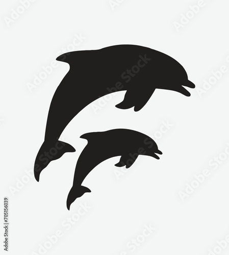 Fishing hobby logo template in black Fish hunter. 