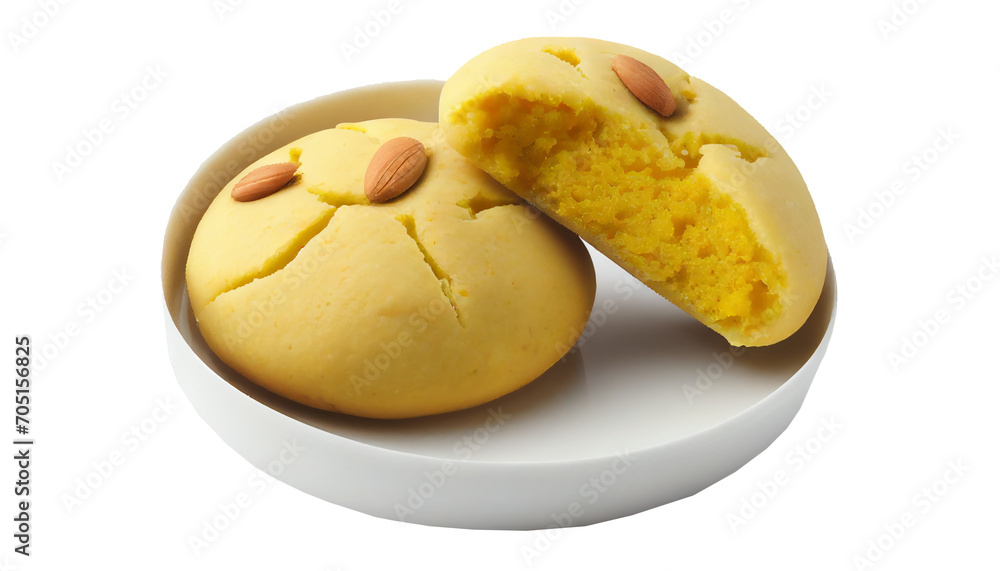 Sweet Indian cuisine set off against a white background Sweet Indian cuisine set off against a white background