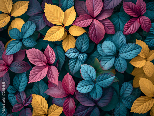 pastel colorful leaves background pattern