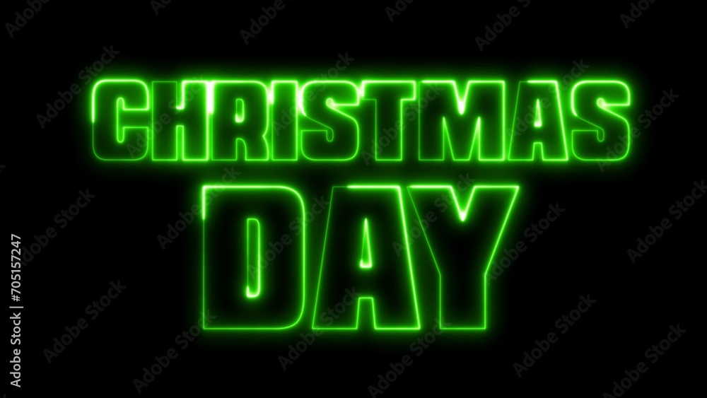 Christmas Day text font with neon light. Luminous and shimmering haze inside the letters of the text Christmas Day. 2024,2025,2026 Chirstmas. Christmas Day text font with neon light. Luminous and shimmering haze inside the letters of the text Christmas Day. 2024,2025,2026 Chirstmas.