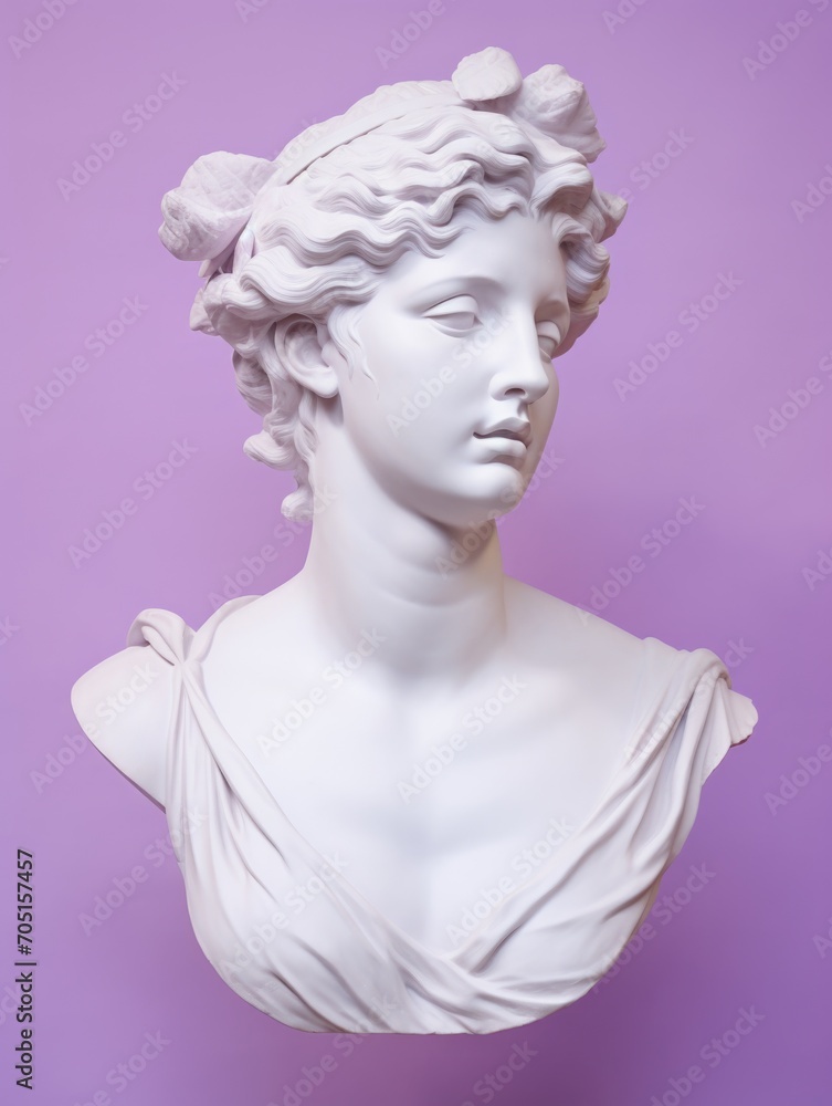 White Bust of Ancient Greek woman