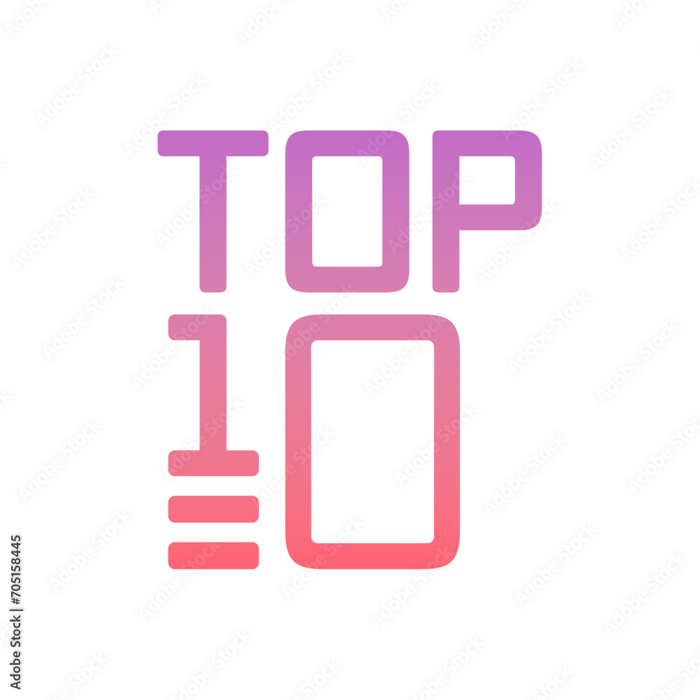 gradient top 10 logos. top ten concept. top 10 gradient top 10 logos. top ten concept. top 10