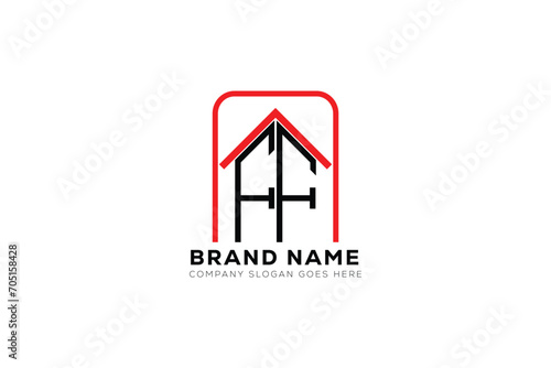 FF letter creative real estate vector logo design . FF creative initials letter logo concept. FF house sheap logo