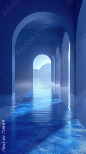 gates of Heaven, the gate to welcome you to your eternal home, blue background