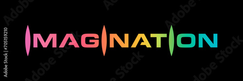 gradient imagination logo. imagination concept on black background