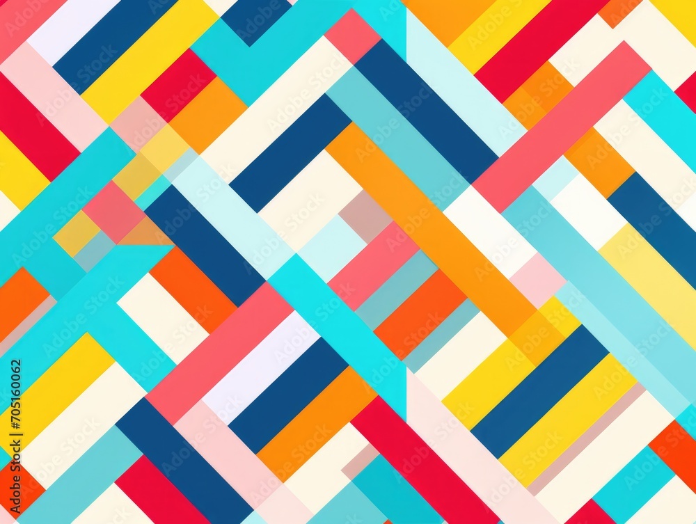 Colored geometric shapes and lines, abstract background