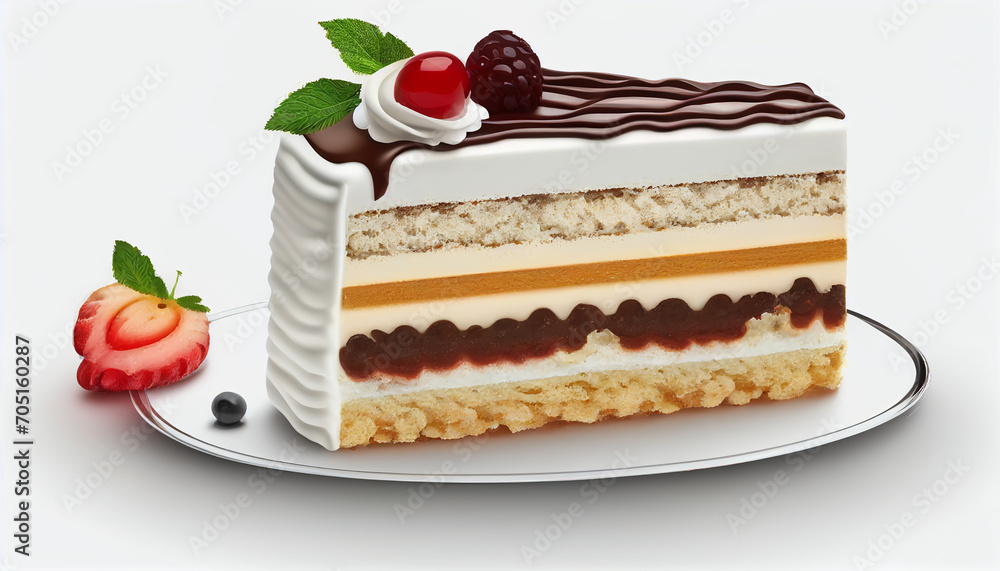 Delicious dessert with a white background isolated. Delicious dessert with a white background isolated.