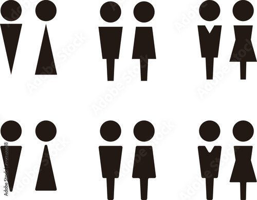 シンプルなトイレの男女アイコン_01