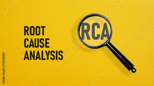 Obraz na plátně Root cause analysis RCA is shown using the text