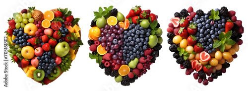 Fruitful Love Symbol Heart Arrangement of Mixed Fruits