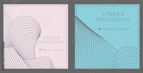 Background of wavy lines. Abstract design. Interior template, banners, posters, flyers. The idea of packaging goods, prints and creativity