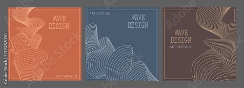 Creative wavy line design. A new trend in the design of covers, banners, posters, brochures, magazines. Creative idea of the catalog, interior design and decor