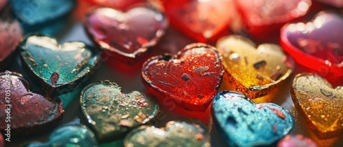 An Array Of Hearts Creates A Charming And Vibrant Background © Ян Заболотний
